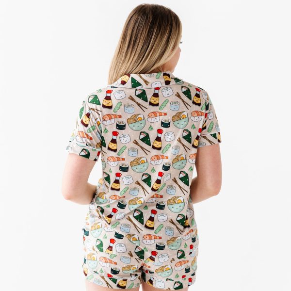 On a Seafood Diet Women s Collar Shirt & Shorts Set Fashion - Image 4