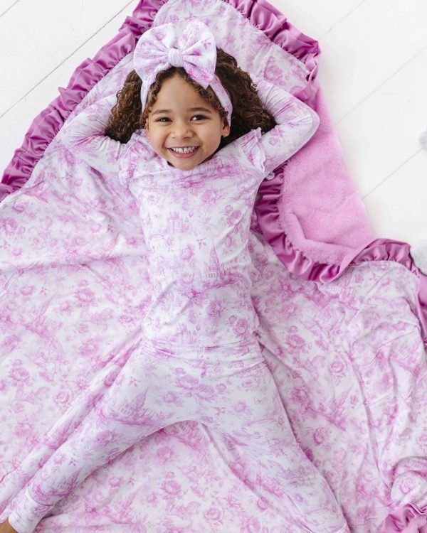 Princess Behavior Two-Piece Pajama Set - Cap Sleeve Ruffle For Cheap - Image 3