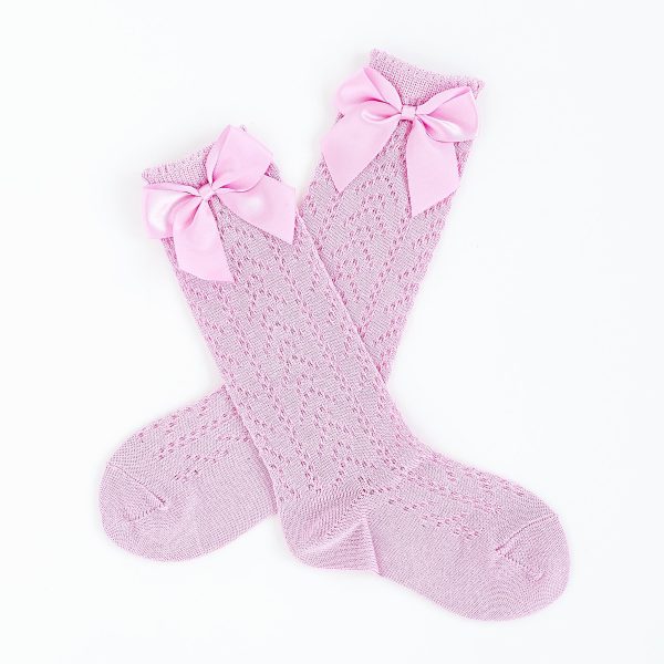Bamboo Pointelle Bow Socks For Discount - Image 4