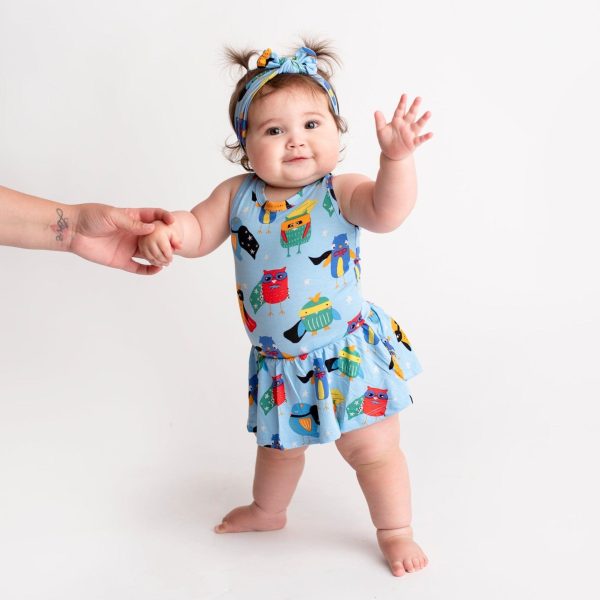 Owl Save The Day Racer Back Ruffle Dress For Sale