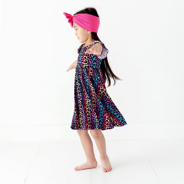 Livin  La Cheetah Loca Girls Dress - Cap Sleeve Discount - Image 5