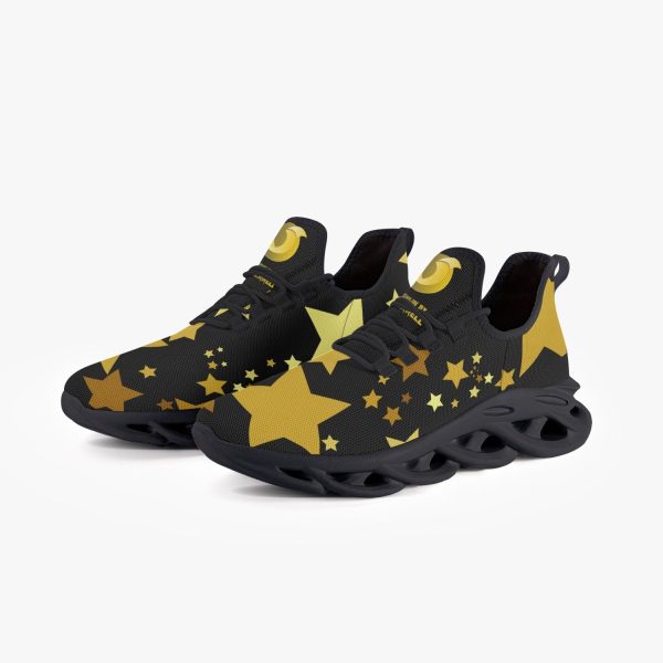 Jay Terrell Signature Stars Bounce Mesh Knit Sneakers - Black Supply