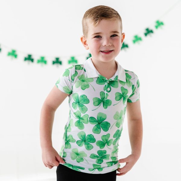 Happy Go Lucky Bamboo Polo Hot on Sale - Image 3