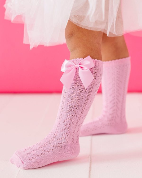 Bamboo Pointelle Bow Socks For Discount - Image 3