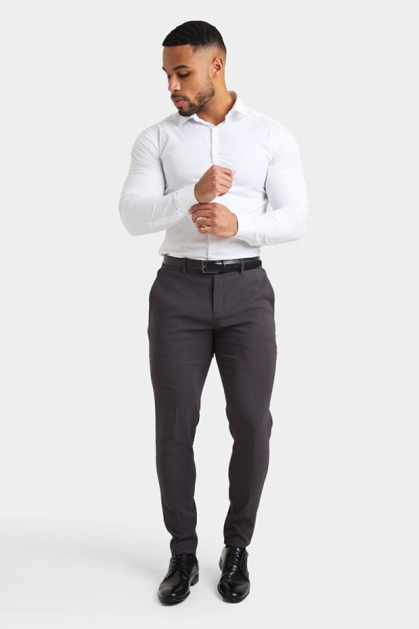 True Athletic Fit Tech Suit Pants in Slate Grey Cheap - Image 2