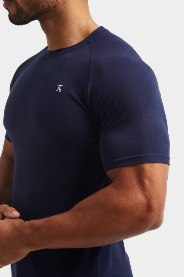 Premium Athletic Fit T-Shirt in True Navy For Cheap - Image 3