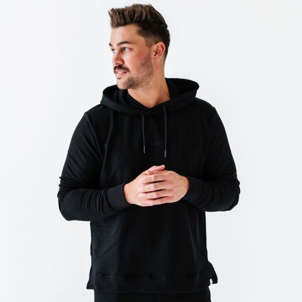 Black Men s Hooded Sweatshirt For Discount