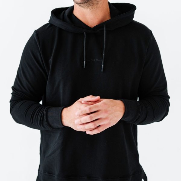 Black Men s Hooded Sweatshirt For Discount - Image 2