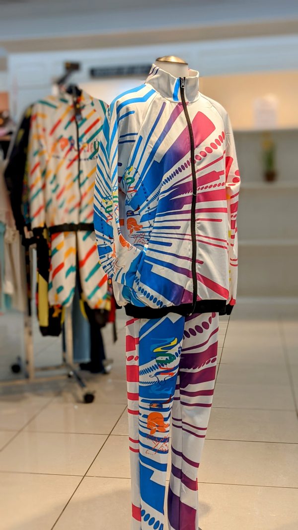 Xpreshun Color Splash Stand Collar Zipper-up Hoodie Fashion - Image 5