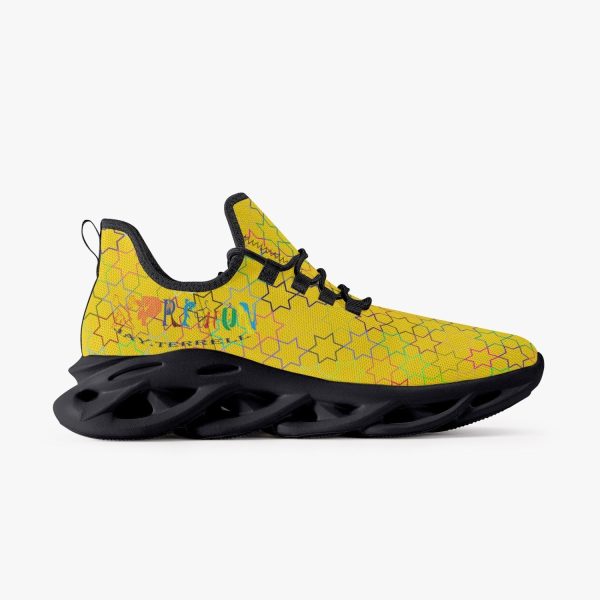 A Star Xpreshun Bounce Mesh Knit Sneakers - Black Supply - Image 5