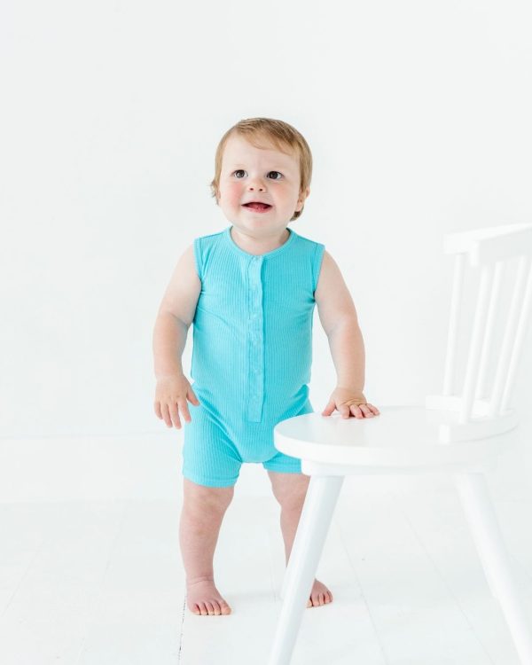 Coastal Blue Shortie Romper Online Sale - Image 5