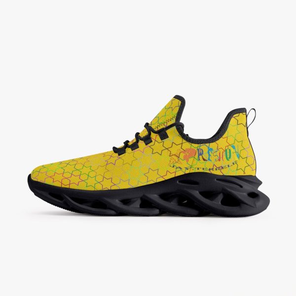 A Star Xpreshun Bounce Mesh Knit Sneakers - Black Supply - Image 2