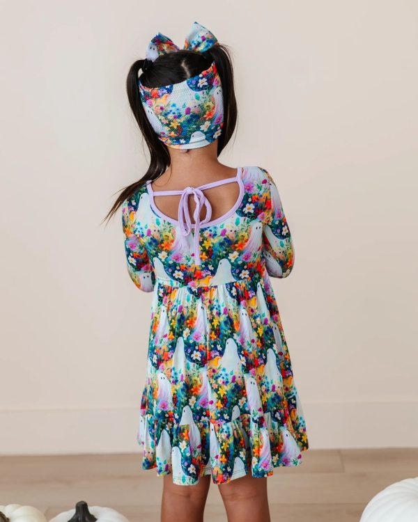 Boo-tiful Blooms Girls Dress & Shorts Set For Discount - Image 4