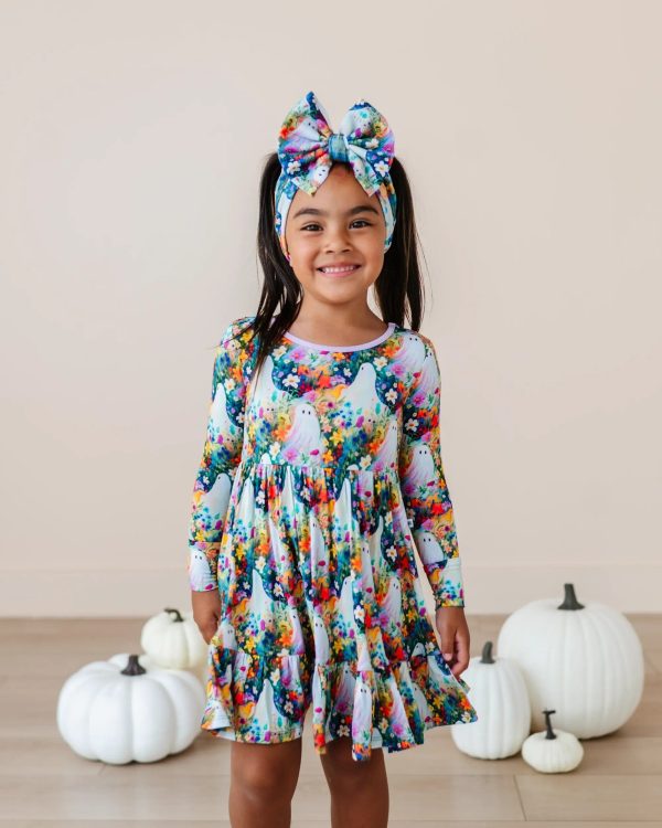Boo-tiful Blooms Girls Dress & Shorts Set For Discount - Image 5