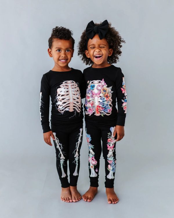 Electric Skeleton Glow in the Dark Two-Piece Button Set Online - Image 3