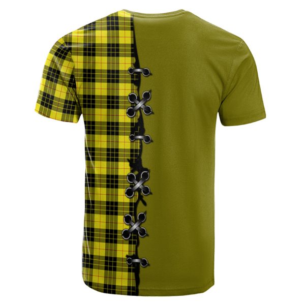 MacLeod of Lewis Modern Tartan T-shirt - Lion Rampant And Celtic Thistle Style For Cheap - Image 2
