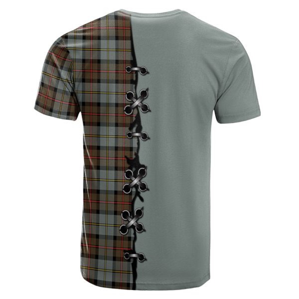 MacLeod of Harris Weathered Tartan T-shirt - Lion Rampant And Celtic Thistle Style For Sale - Image 2