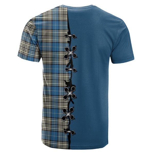 Napier Ancient Tartan T-shirt - Lion Rampant And Celtic Thistle Style on Sale - Image 2