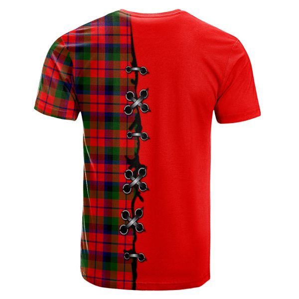 MacNaughton Modern Tartan T-shirt - Lion Rampant And Celtic Thistle Style For Sale - Image 2